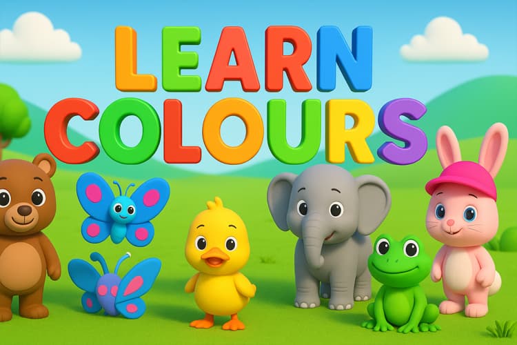 Learn Colours with Cartoon Animals – Educational Video for Toddlers